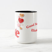 Love & Hearts Personalized  ツートーンマグカップ (中央)