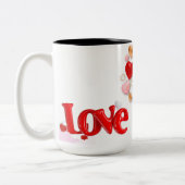 Love & Hearts Personalized  ツートーンマグカップ (左)