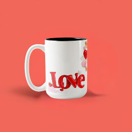 Love & Hearts Personalized  ツートーンマグカップ