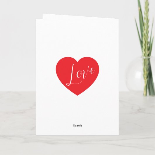 Love & Hearts Personalized Folded Card カード (裏面)