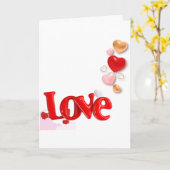 Love & Hearts Personalized Folded Card カード (黄色い花)