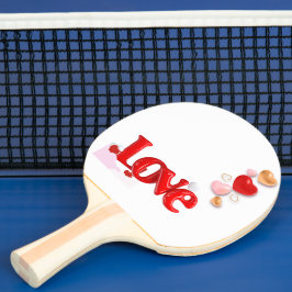Love & Hearts Personalized Ping Pong Paddle 卓球ラケット