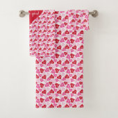 Love Hearts Personalized Valentine Gift Bath Towel バスタオルセット (インサイチュ)