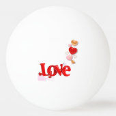 Love & Hearts Ping Pong Ball 卓球ボール (裏面)