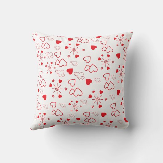 Love hearts seamless pattern クッション (裏面)