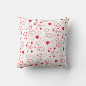 Love hearts seamless pattern クッション (正面)