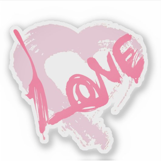 Love Hearts Sticker シール (正面)