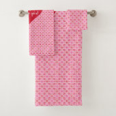 Love Hearts Valentine Bath Towel Gift for Husband バスタオルセット (インサイチュ)
