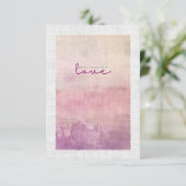 'Love' Heather & Dusk Graduation Gift Insert Card サンキューカード (スタンド正面)