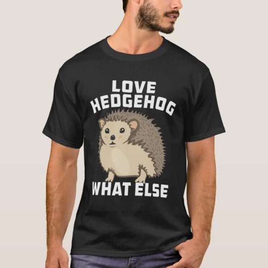 LOVE HEDGEHOG WHAT ELSE Animal Spikes Natural Hedg Tシャツ (正面)