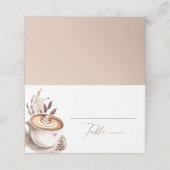 Love her a Latte Coffee Boho Bridal Shower プレイスカード (外部開封)