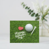 LOVE Holidayでゴルファーのためのゴルフバレンタインデー シーズンポストカード (スタンド正面)