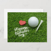 LOVE Holidayでゴルファーのためのゴルフバレンタインデー シーズンポストカード (正面/裏面)