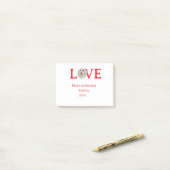 Love holidays cat photo pet family name bold lette ポストイット (デスク上)