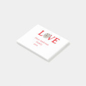 Love holidays cat photo pet family name bold lette ポストイット (アングル)