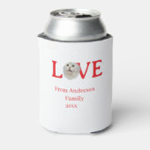 Love holidays cat photo pet family name bold lette 缶クーラー (缶裏面)