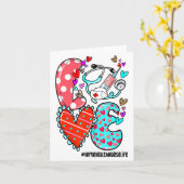 Love Home Health Nurse Life Heart Valentines Day カード (黄色い花)