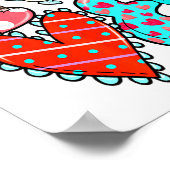 Love Home Health Nurse Life Heart Valentines Day ポスター (角)