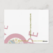 LOVE&HOPEフ葉ラグのはがき記カッコいい録 ポストカード (裏面)