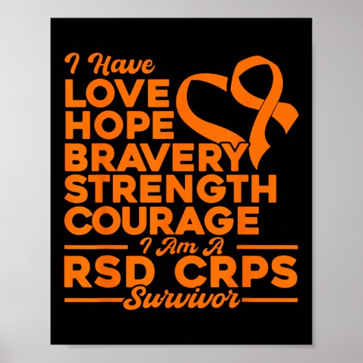 Love Hope Strength Courage Rsd Crps Awareness  ポスター (正面)