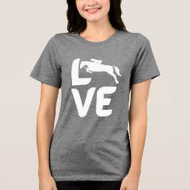 LOVE Horse 女性用シャツ - おしゃれな馬好きへのギフト トライブレンドTシャツ