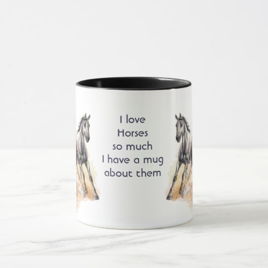 Love Horses So Much Fun Quote Saying マグカップ (中央)