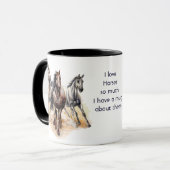 Love Horses So Much Fun Quote Saying マグカップ (正面左)