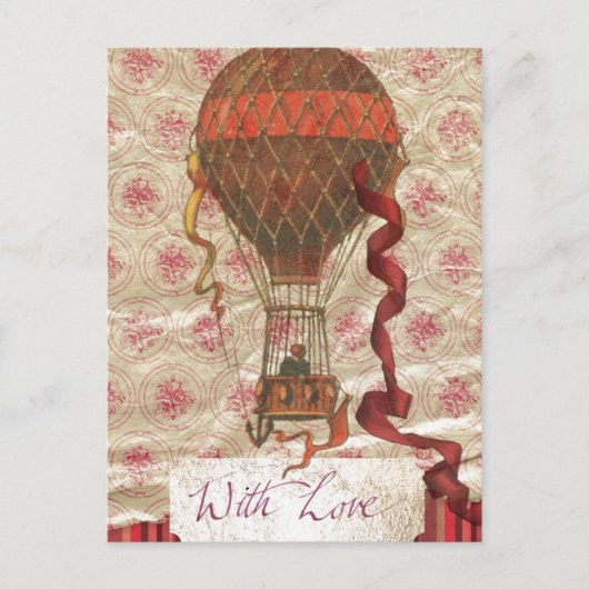 Love Hot Air Balloonはがき ポストカード (正面)