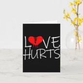 Love Hurts Broken Heart Divorce Breakup Heartbroke カード (黄色い花)