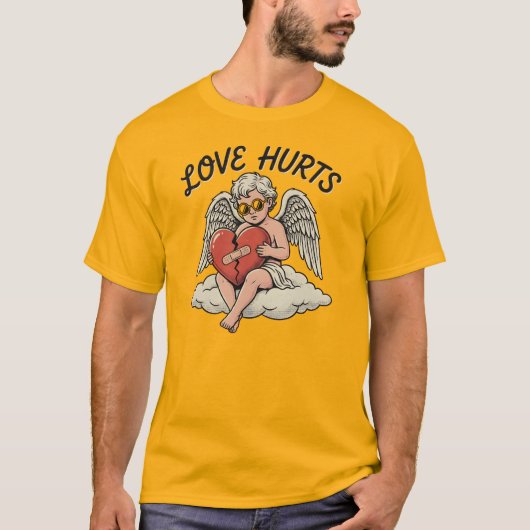 Love Hurts Cupid Angel Tシャツ (正面)