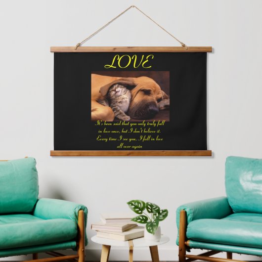 LOVE I秋中の恋 吊り下げ型タペストリー (リビング)