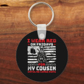 Love I衣服は金曜日に彼まで私のいとこのために赤 キーホルダー (正面)