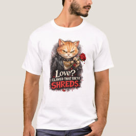 Love? I Clawed That Idea to Shreds – Funny Anti-Va Tシャツ