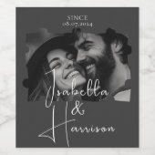 Love I Happyの結婚パズル写真 ワインラベル (シングルラベル)