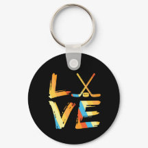  Love Ice Hokey  Keychain