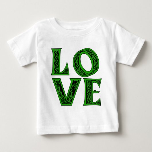 LOVE inケルトフォント ベビーTシャツ (正面)