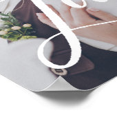 Love in エレガント Script |写真とハート ポスター (角)