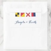 LOVE in カラフルフラ航海のグ 長方形シール (バッグ)