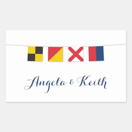 LOVE in カラフルフラ航海のグ 長方形シール (正面)