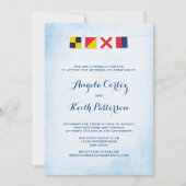 LOVE in 航海の Signal Flags Cloud Blue 招待状 (正面)