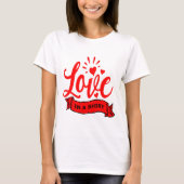Love in a Shirt、バレンタインハート、Love Women's Tシャツ (正面)