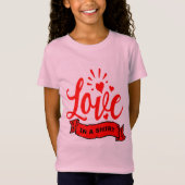 Love in a Shirt, Valentineハート&Love, ZFJ Tシャツ (正面)