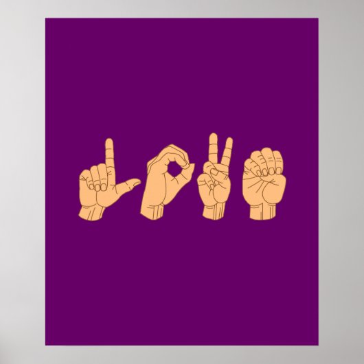 LOVE in American Sign Language ポスター (正面)