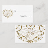 Love in Any Language in 結婚 The金ゴールド座席表 プレイスカード (正面/裏面)