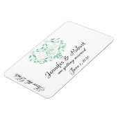 Love in any language in Mint Green日付を保存 マグネット (左側)