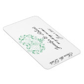 Love in any language in Mint Green日付を保存 マグネット (右側)