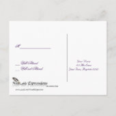 Love in Any Language in Purple RSVPポストカード インビテーションポストカード (裏面)