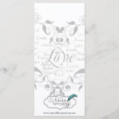 Love in any language in Silverのメ結婚ニュー メニュー (裏面)