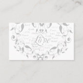 Love in Any Language Silver 結婚's座席表 プレイスカード (裏面)