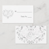 Love in Any Language Silver 結婚's座席表 プレイスカード (正面/裏面)